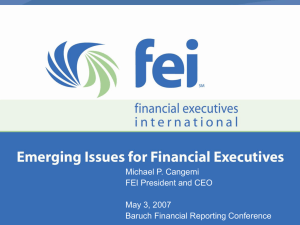 Michael P. Cangemi FEI President and CEO May 3, 2007