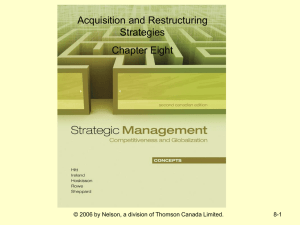 Chapter 8 Acquisition and Restructuring Strategies Chapter Eight