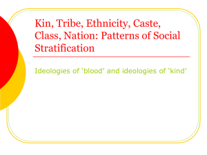 Kin, Tribe, Ethnicity, Caste, Class, Nation: Patterns of Social Stratification