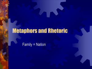 Metaphors and Rhetoric Family = Nation