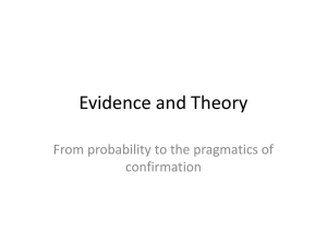 Evidence and Theory From probability to the pragmatics of confirmation