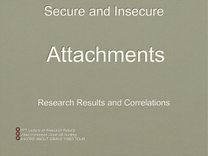Attachments Secure and Insecure Research Results and Correlations PPT Lecture on Research Results