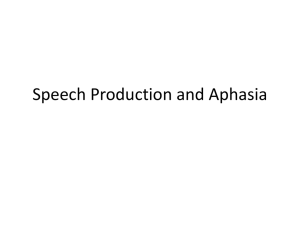 Speech Production and Aphasia