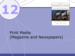 12 Print Media (Magazine and Newspapers)