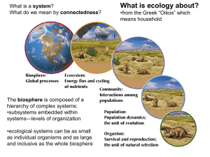 What is ecology about?