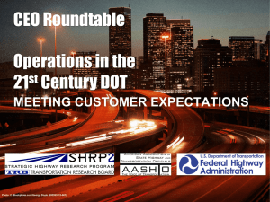 CEO Roundtable Operations in the 21 Century DOT