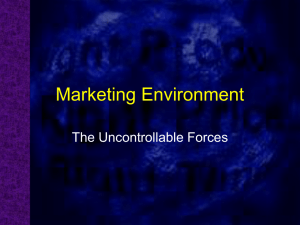 Marketing Environment The Uncontrollable Forces