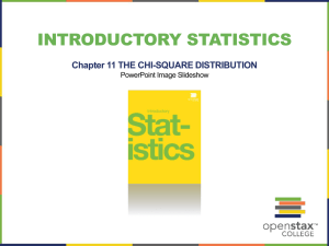 INTRODUCTORY STATISTICS Chapter 11 THE CHI-SQUARE DISTRIBUTION PowerPoint Image Slideshow