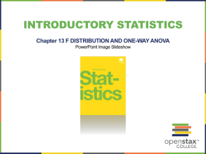 INTRODUCTORY STATISTICS Chapter 13 F DISTRIBUTION AND ONE-WAY ANOVA PowerPoint Image Slideshow