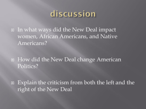 In what ways did the New Deal impact Americans?