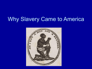 Why Slavery Came to America