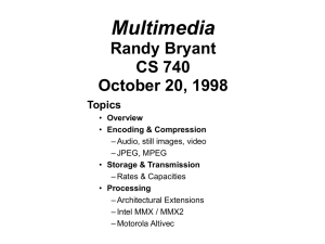 Multimedia Randy Bryant CS 740 October 20, 1998