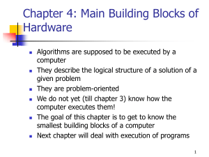 Chapter 4: Main Building Blocks of Hardware