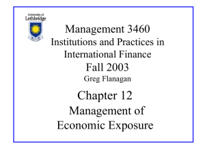 Chapter 12 Management of Economic Exposure Management 3460