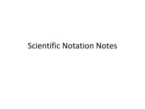 Scientific Notation Notes