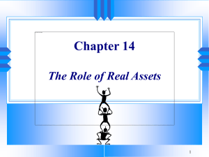 Chapter 14 The Role of Real Assets 1