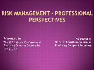 Presented to The 12 National Conference of Practising Company Secretaries