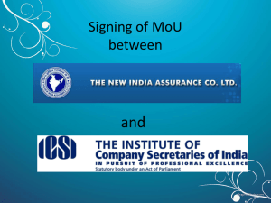 and Signing of MoU between