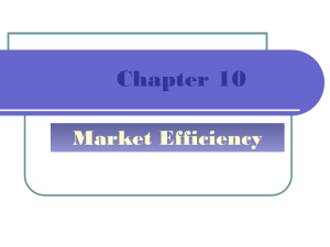 Chapter 10 Market Efficiency