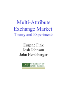 Multi-Attribute Exchange Market: Theory and Experiments Eugene Fink
