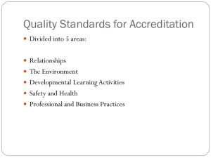 Quality Standards for Accreditation