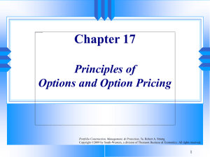 Chapter 17 Principles of Options and Option Pricing
