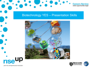 – Presentation Skills Biotechnology YES