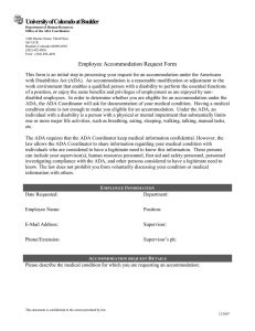 University of Colorado at Boulder Employee Accommodation Request Form