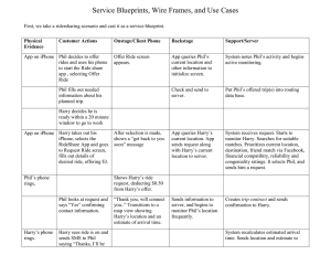 Service Blueprints, Wire Frames, and Use Cases