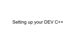 Setting up your DEV C++