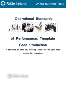 Operational Standards of Performance: Template Food Production