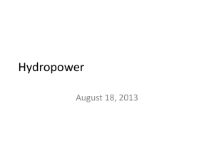 Hydropower August 18, 2013
