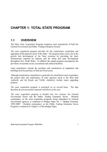 CHAPTER 1: TOTAL STATE PROGRAM 1.1 OVERVIEW