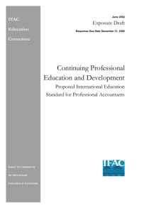 Continuing Professional Education and Development Exposure Draft