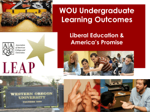 WOU Undergraduate Learning Outcomes Liberal Education &amp; America’s Promise