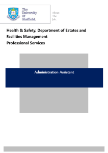 Administration Assistant Health &amp; Safety, Department of Estates and Facilities Management Professional Services
