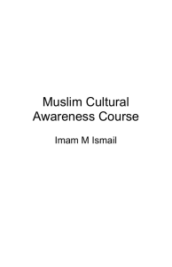 Muslim Cultural Awareness Course Imam M Ismail