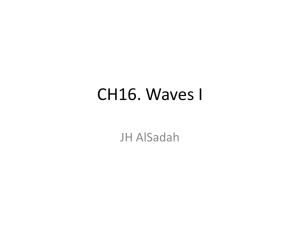 CH16. Waves I JH AlSadah