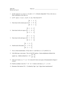 Math 240 Name (s):  Review for Test #2