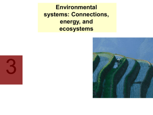 3 Environmental systems: Connections, energy, and