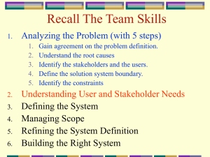 Recall The Team Skills Analyzing the Problem (with 5 steps)