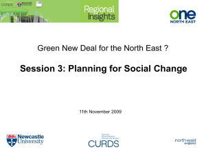 Session 3: Planning for Social Change 11th November 2009