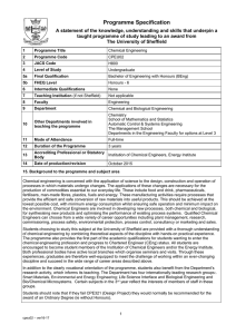 Chemical Engineering CPEU02 H800 Undergraduate