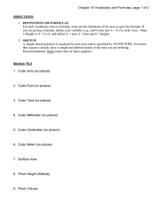 Chapter 10 Vocabulary and Formulas, page 1 of 2 DIRECTIONS
