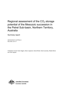 Regional assessment of the CO storage potential of the Mesozoic succession in