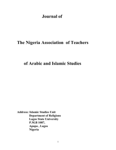 Journal of  The Nigeria Association  of Teachers