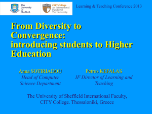From Diversity to Convergence: introducing students to Higher Education