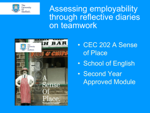 Assessing employability through reflective diaries on teamwork • CEC 202 A Sense