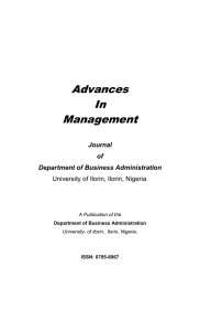 Advances In Management