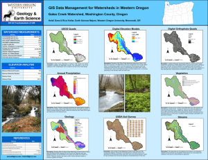 GIS Data Management for Watersheds in Western Oregon Digital Orthophoto Quads